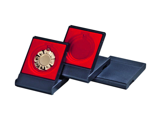 Henecka Etui • Aufstelletuis für Medaillen 12 x 9 cm mit Fläche für Gravurschild in Gold, Silber oder Bronze